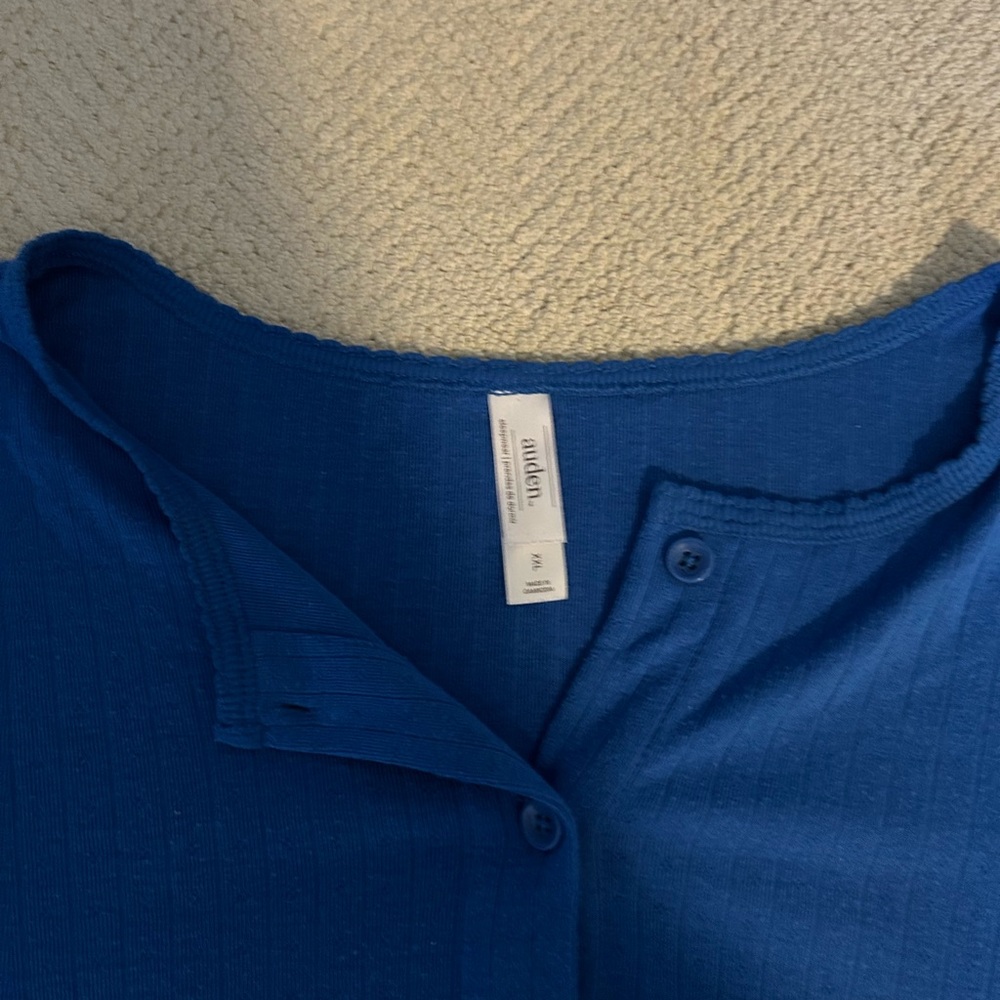 bright blue button down long sleeve - image 3